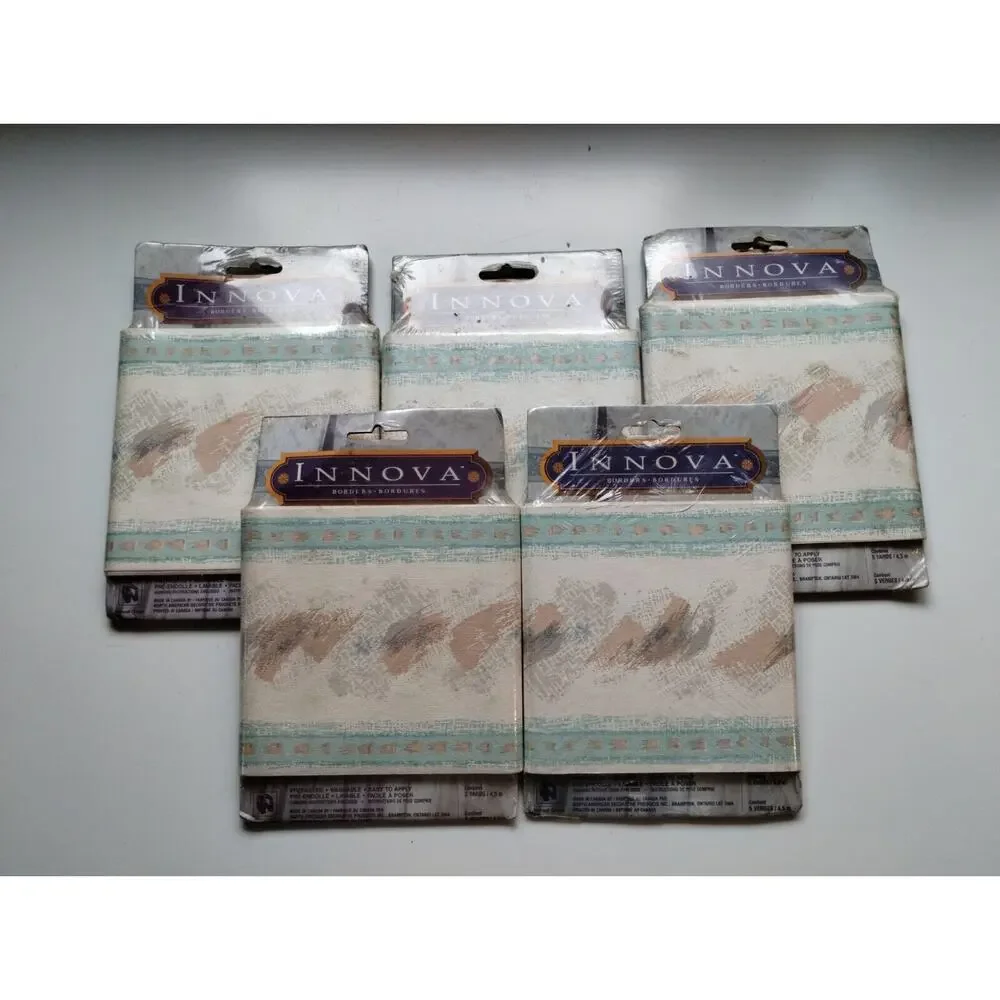 Lot Of 5 Innova 80's Look Wall Border - 25 yds - 5 Inches Tall